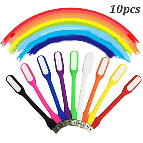 USB LED Light Lamp - WENTS 10pcs Flexible USB LED Light Lamp Portable Night Light Reading Lamp for Power Bank PC Laptop Notebook Computer