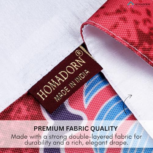 Image of HOMADORN Premium Digital Printed Table Runner - Double Layered Durable Fabric, Elegant Dining & Coffee Table Decoration, Fade-Resistant Prints, Easy Care (13x72 Inches ( 6 Seater), Floral Fiesta)