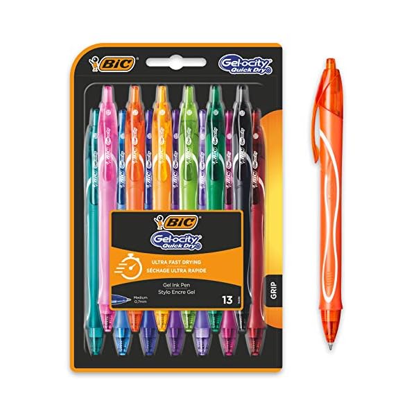 BIC Gel-ocity Quick Dry Gelschreiber, schnell trocknend Pack of 13 farblich sortiert