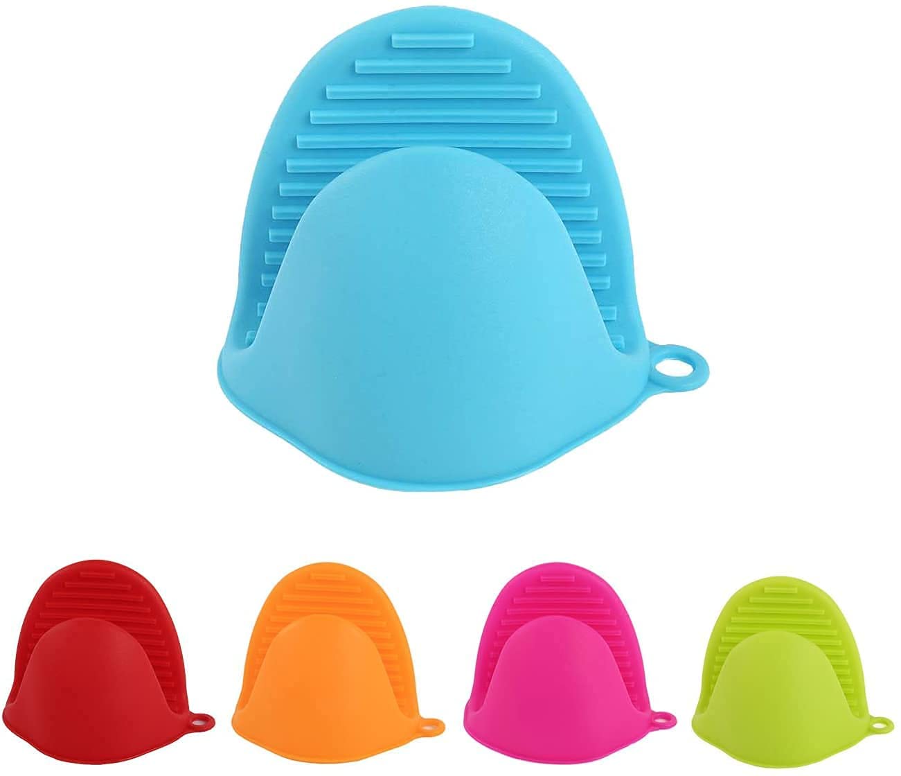 FIZLOZ Silicone Pinch Grip Mitten Oven Mitt Gripper Grip Kitchen Potholder Utensil Tool, multicolur -1 / Pair