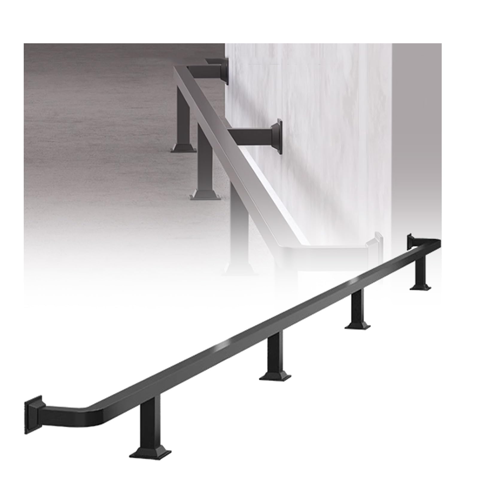 Barre Repose-Pieds Robustesse 136 Kg avec Fixation Murale pour Rambarde