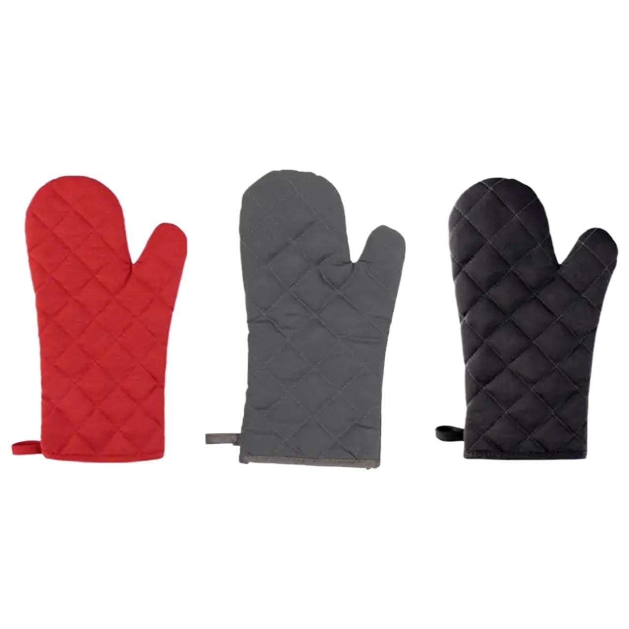 Gants de Four Longs en Tissu, 1/2 pièces, Gants Anti-brûlure résistants à la Chaleur élevée for la Cuisine, Four à Micro-Ondes(Grey-2Pcs)