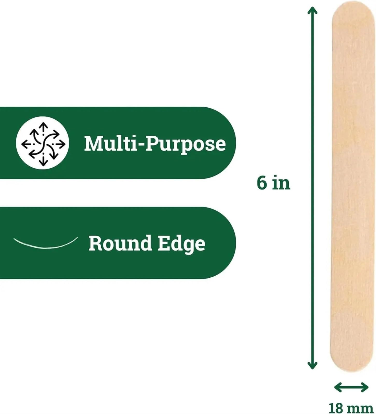 Palos Madera Manualidades 500 palitos de Helado Multiusos de Madera de 6 Pulgadas for Manualidades, Cera for Helado, depresor de Lengua, palitos de Madera