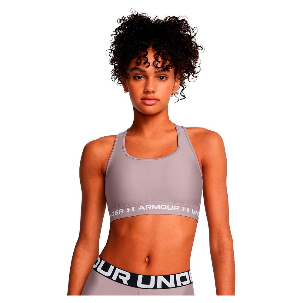 Under Armour - Womens Crossback Mid Bra, Color Tetra Gray (015), Size: X-Large
