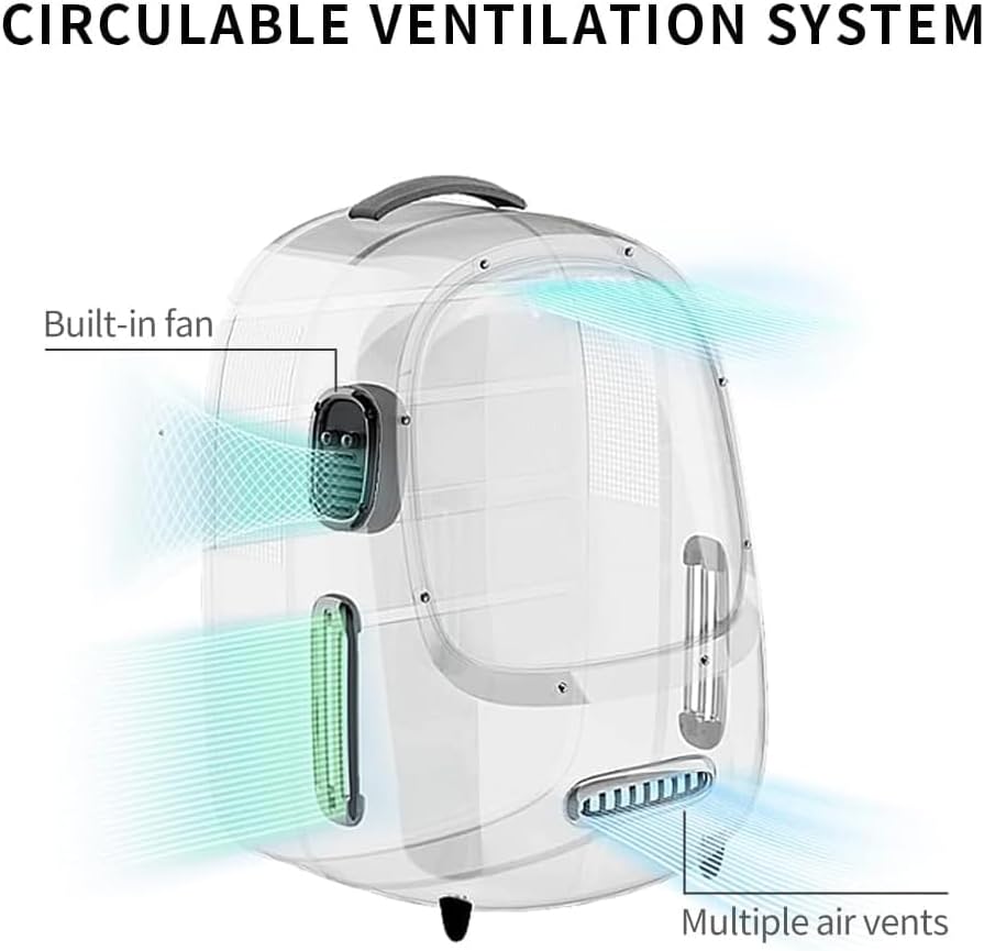 PETKIT Cat Backpack Carrier Bag with Inbuilt Fan & Light, Ventilated Cat Bubble Backpack for Cat Puppy Up to 8KG, Airline Approved, Padded and Lightweight for Travel Hiking Walking Camping, Green 6 51LdRAGaqCL. AC SL1105