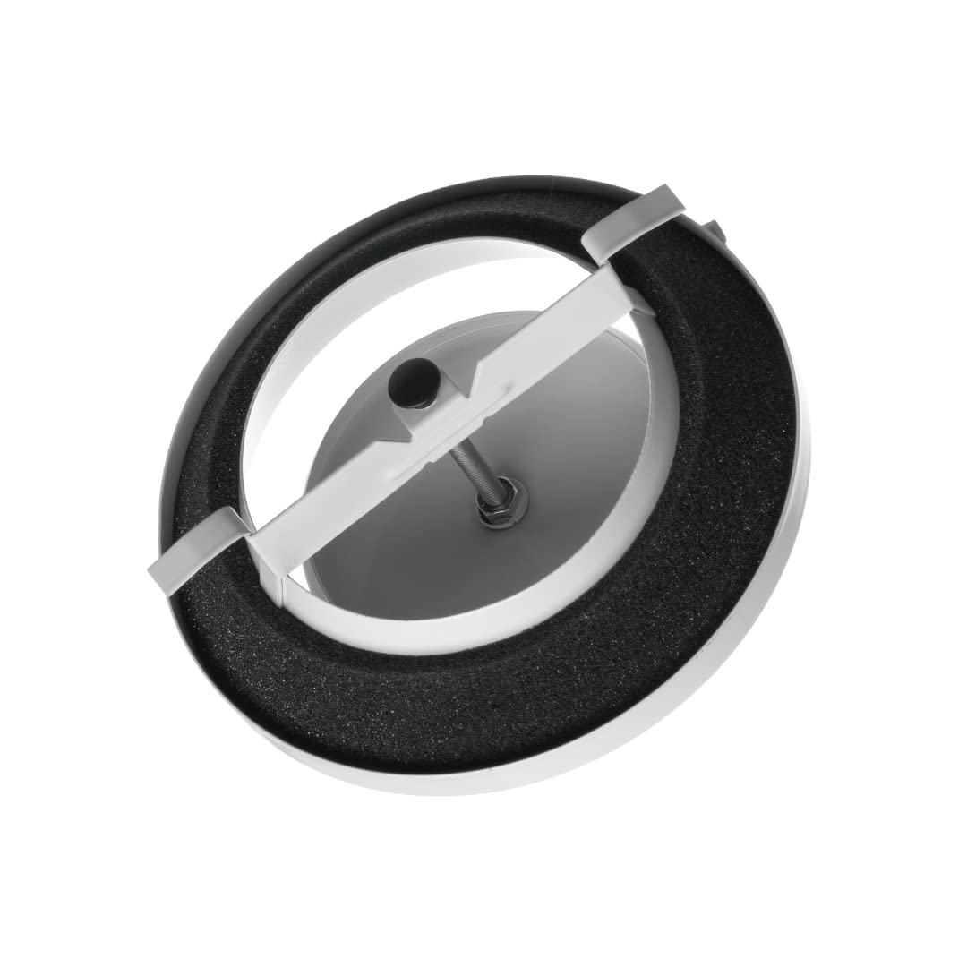 EUROPLAST Tellerventil 150 Mm Weiß – Abluftventil Für Decke/Wand, Aus Stahlblech, Verstellbar, Mit Montagering