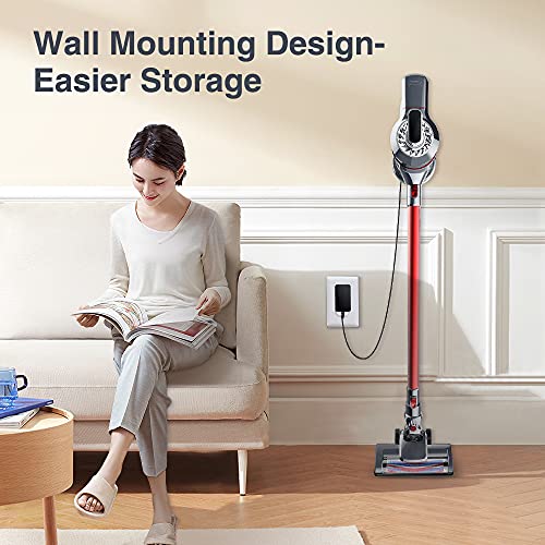 Thehomeuse Aspirateur Balai sans Fil Puissant, 23Kpa Aspirateur sans Sac Aspirateur sans Fil, 4en1 Aspirateurs Balais et Balais électriques, Aspirateur Balais Aspirateur Puissant Filtres Doubles - Image 8