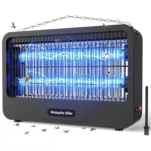 Insektenvernichter Elektrisch, Mückenlampe 20W 3500V Fliegenfalle Elektrisch, Doppelseitiges Hochspannungsgitter Elektrischer Insektenvernichter & Mosquito Killer Für Innenräume, Terrasse, Garten