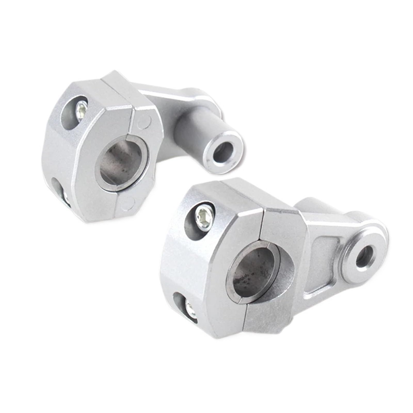 Kierownica Zaciski kierownicy motocyklowej 22mm 28mm Podniesiona kierownica Akcesoria do motocrossu terenowego(Silver 1 Set)