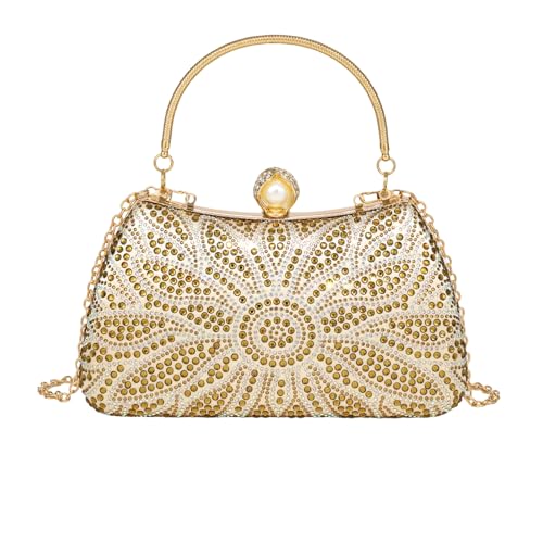 Sac de soirée à bandoulière chic avec fleur pour mariage et dîner habillé