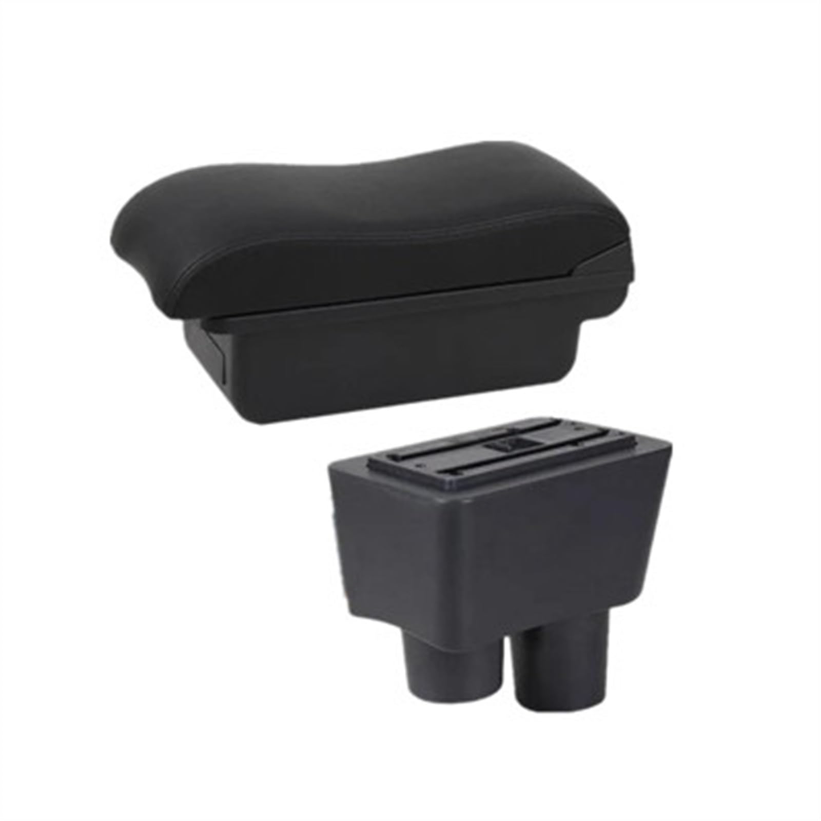 NOHEEU Car Central Armrest Box Storage Accessories Interior Details Retrofit Parts For Almera For Versa(A2 black line No USB)