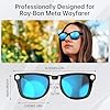 RCstyle Compatible with Ray-Ban Meta Wayfarer (Standard) Smart Glasses Color Changing Clip Set for Man and Woman 50-22 Size M, Medium #1