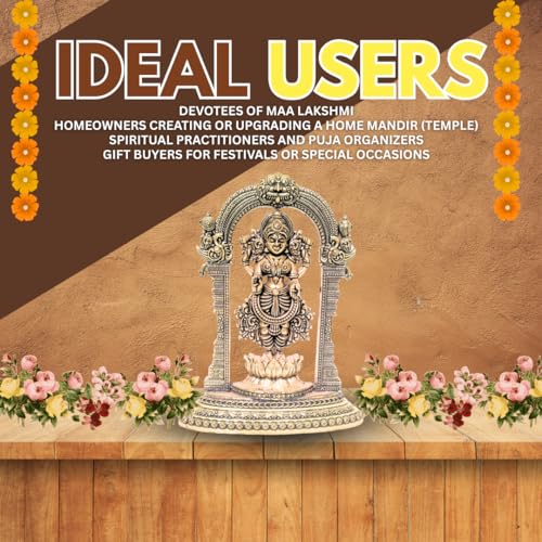 BEXCO Estatua de Diosa Lakshmi de Latón Antiguo 12.7 cm miniatura 2