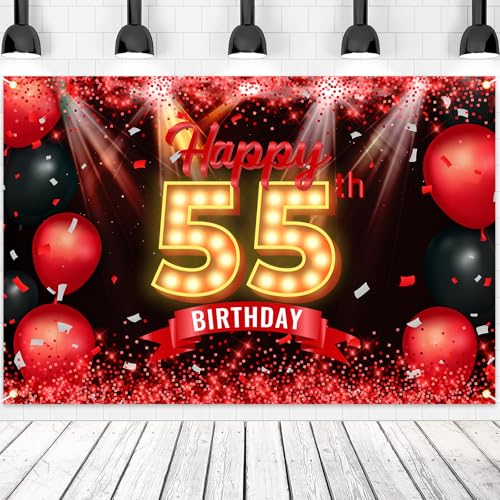 Décoration de fête surprise pour 55 ans : offrez un arrière-plan à paillettes géant
