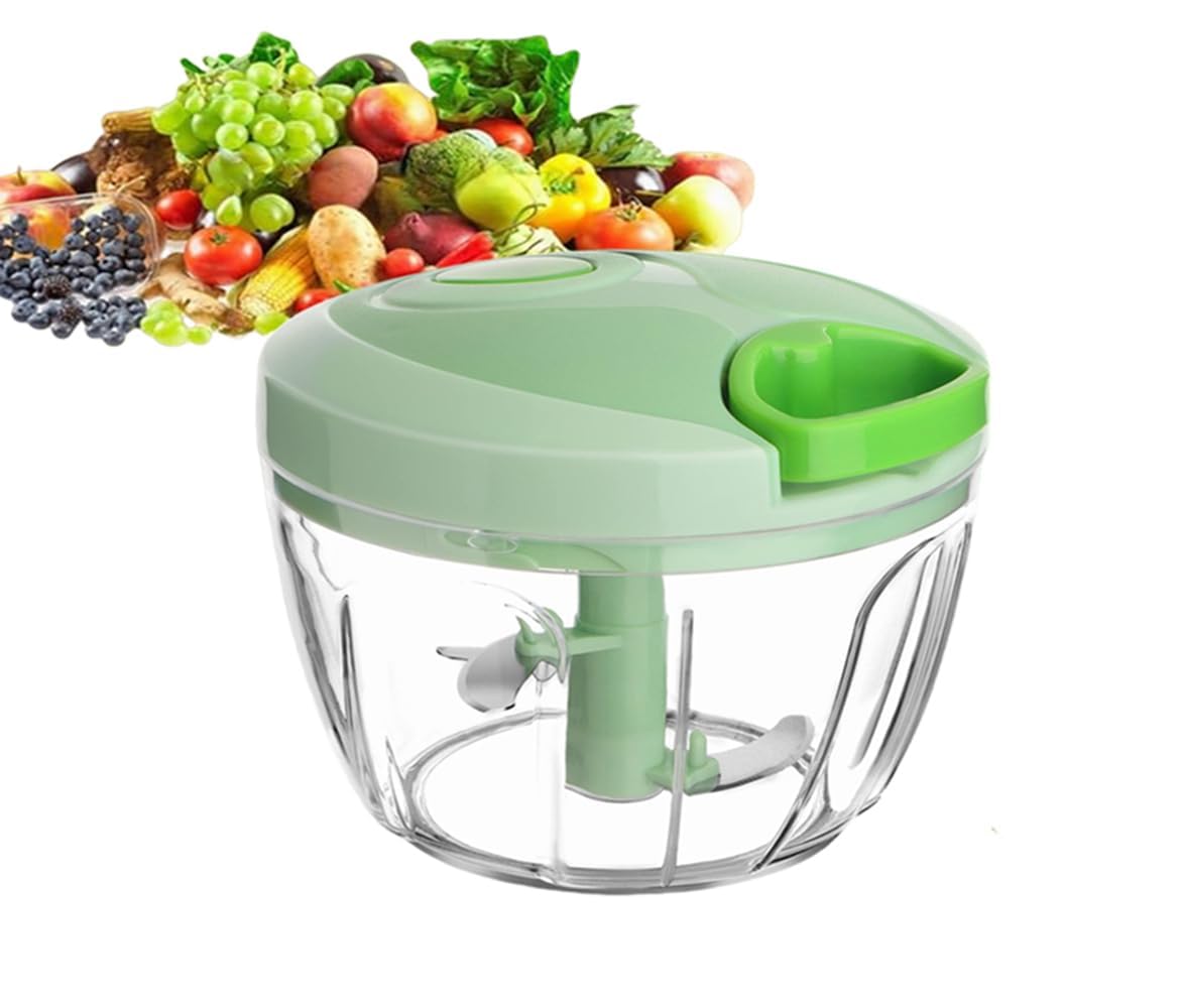 Manual Vegetable Chopper for Kitchen 500 ml | Dori Chopper with 3 Stainless Steel Blades | Mini Food & Onion | Garlic Cutter | Compact Handy Kitchen Chopper with Polypropylene Body-image-43