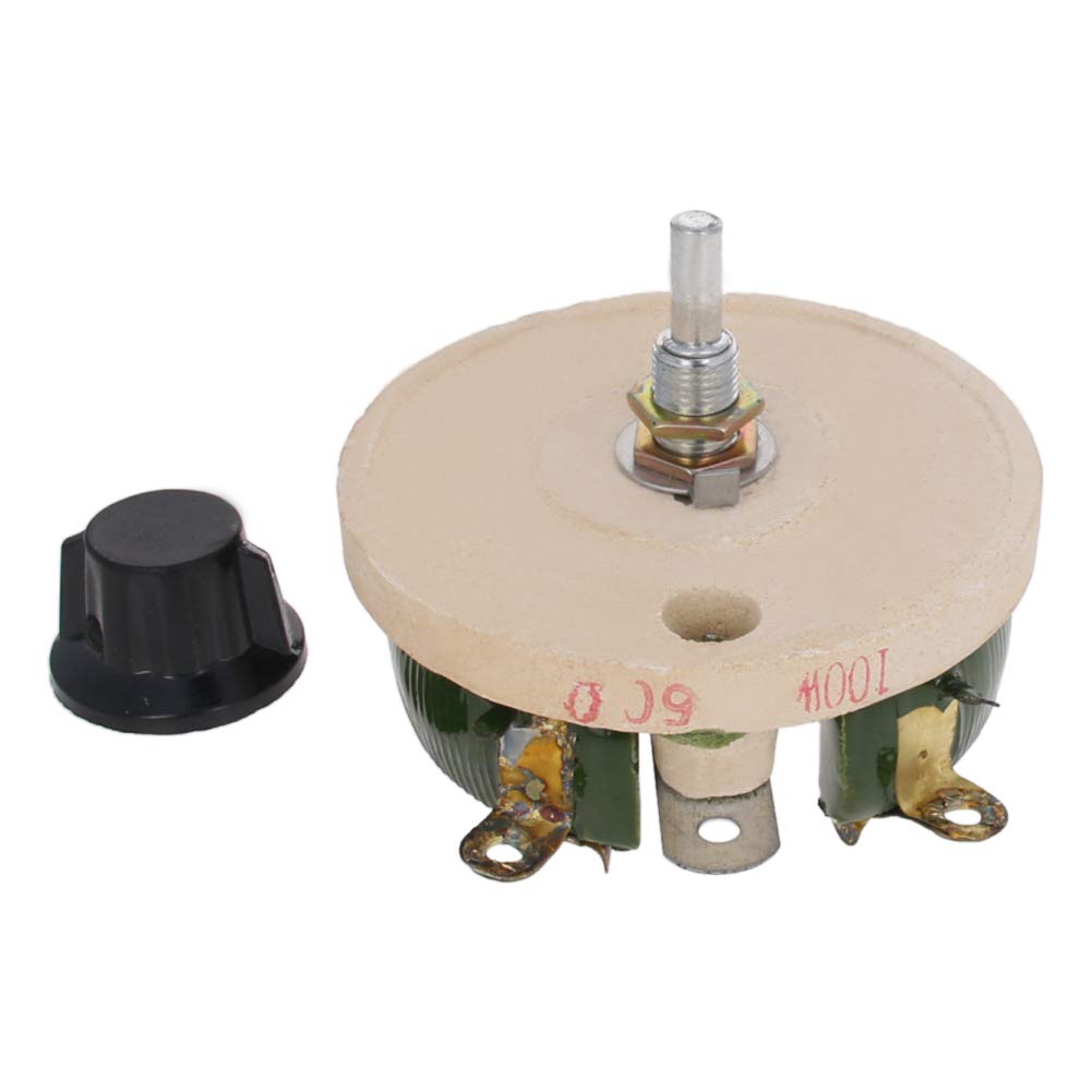 100W 50 Ohm Interruttore reostato Potenziometro a filo avvolto Resistore variabile con manopola 1 PZ