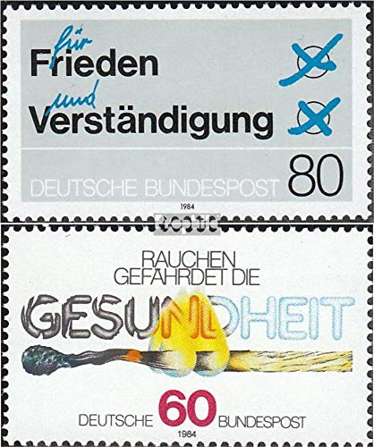 Prophila Collection RFA (RFA.Alemania) 1231,1232 (Completa.edición.) Nuevo con Goma Original ** MNH 1984 Paz, Lucha contra el-Fumar-Campaña (Sellos para los coleccionistas) Salud