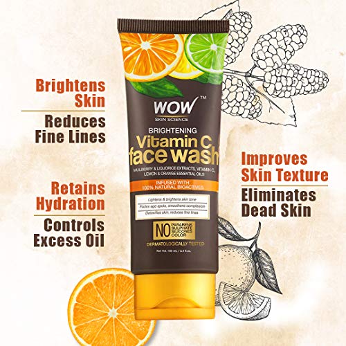 Image of WOW Skin Science 99% Pure Aloe Vera Gel for Face, Skin & Hair - 150ml | Ultimate Gel For Glowing Skin | For Both Men and Women & WOW Skin Science Brightening Vitamin C Face Wash 00 ml