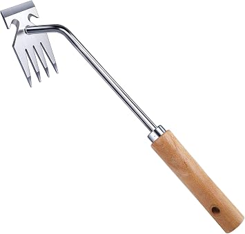 Weed Puller- Professional Weeding Tool with Rustproof Stainless Steel & Wooden Handle for Garden, Lawn and Weed Removal | Versatile Garden Tool for Gardening | Loosening | Transplanting