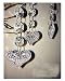 30PCS Heart Acrylic Crystal Beads Beads Garland Chandelier Hanging Wedding Party Decor