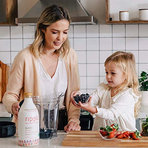 Ripple Non-Dairy Milk, Unsweetened Vanilla | Vegan Milk With 8G Pea Protein Per Serving | Better For You, Better Tasting Too | Non Gmo, Plant Based, Gluten Free | 48 Oz #TOP6