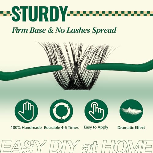 Image of Lash Clusters 96pcs Eyelash Clusters D Curl 18-24MIX Cluster Lashes KEYYOU Volume Wispy Lash Extension Soft&Comfortable Easy DIY at Home(Y02,D-18-24MIX)