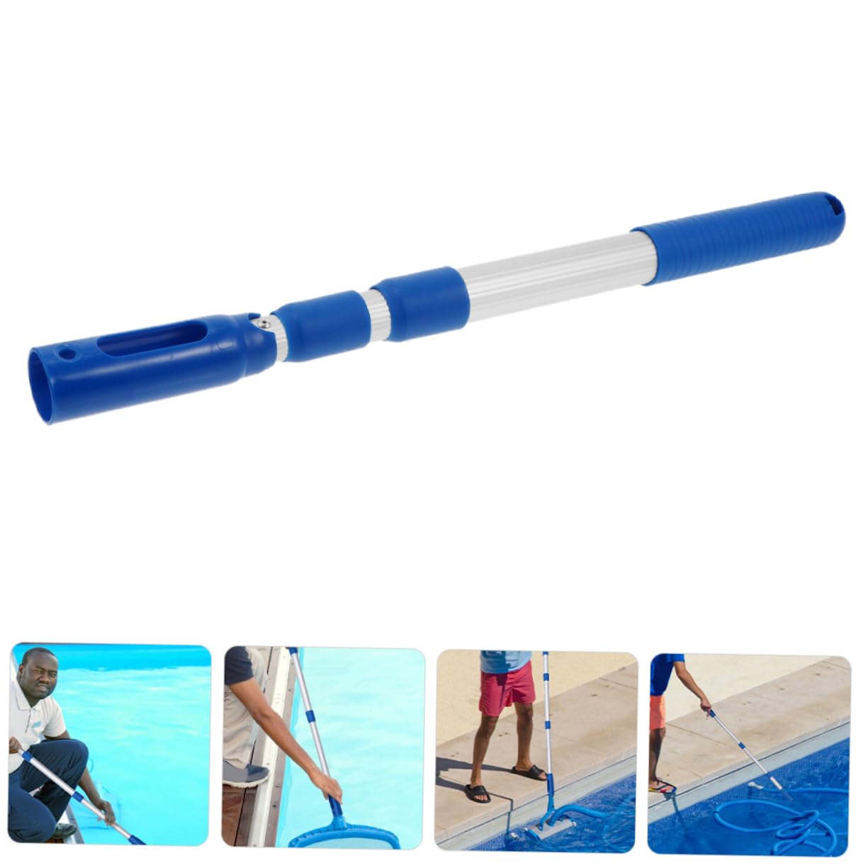 2piezas Pértiga Telescópica Salvavidas De Aluminio Extensible para Piscina para Pesca para Limpieza De Piscinas y Uso Lagos