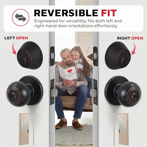 Honeywell Safes & Door Locks 8101405 Classic Combo Door Knob, Oil Rubbed Bronze by Honeywell - Image 7