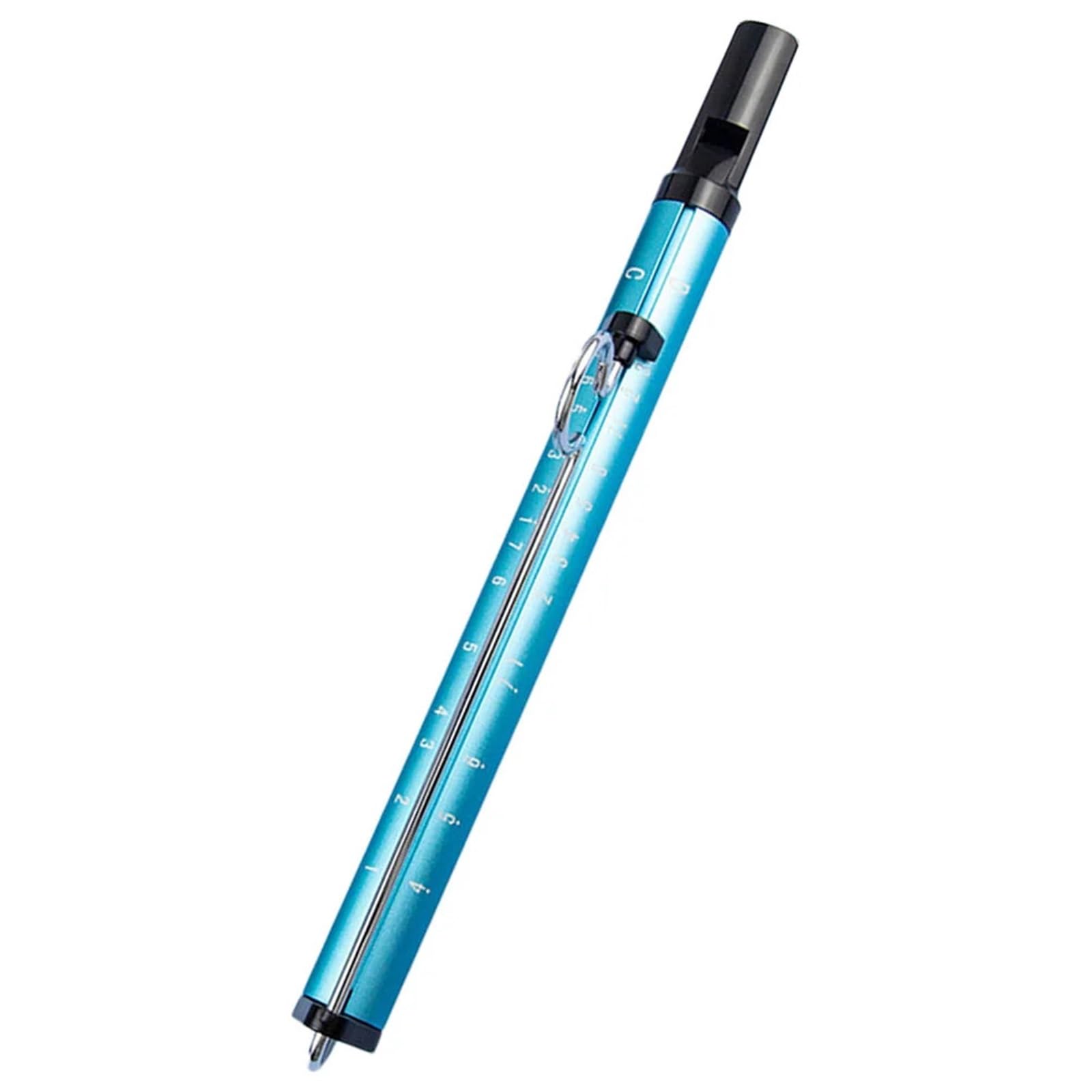 Flauto A Pistone Fischietto for diapositive in lega di alluminio blu Strumenti musicali Flauto piccolo Fischietti for adulti Principiante con rana sonora Strumento Educazione Musicale