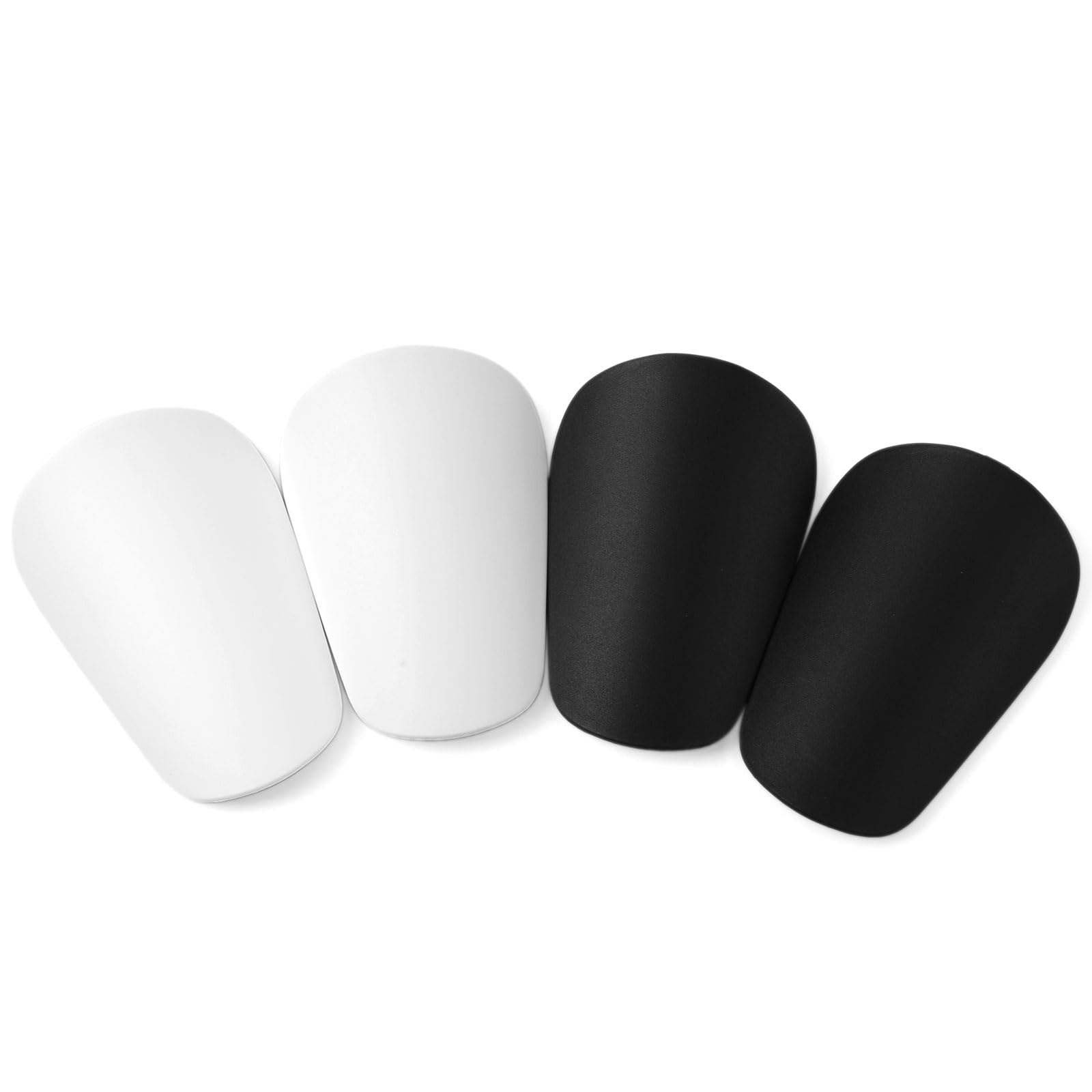 4pz Mini Parastinchi Da Calcio Extra, 8x5cm Comodi Piccoli Parastinchi Da Calcio Per Giovani E Adulti Equipaggiamento Protettivo Per Ragazzi Ragazze Bambini Donne Uomini (Nero, Bianco