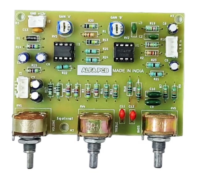Ultra Compact Bass Treble with High Gain Controls using NE5532 Op Amp ic - Assembled Board-image-8