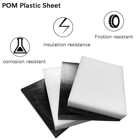 Acetal Copolymer Plastic Sheet 1 Thick - 4 x 8 Black POM Plastic Block for Machining Precision Parts,Home Decor,DIY Projects(Opaque Black Acetal Copolymer 1 PCS)
