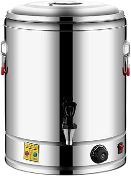 Stainless Steel Cooking Barrel, Commercial Tea Barrel, Rice Barrel, Boiling Water Barrel, Soup Barrel, Canteens,with Faucet,50L