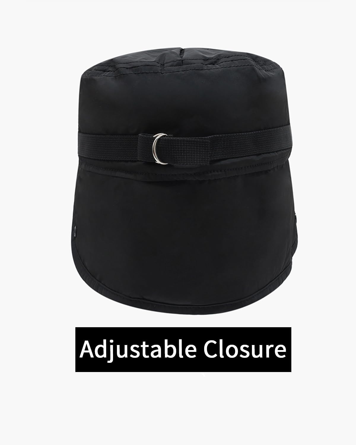 Winter Trapper Hat with Ear Flaps, Black, Adjustable, Outdoor Cold Weather, Unisex Adult