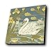 Produktbild Lamp-In-A-Box W9595-DEC-SWANS Decor Art-Swans MDF-Wandbild, 24 x 24 cm, Mehrfarbig