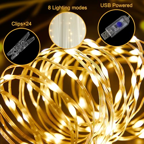 Cortinas Fomcet de tul con luces 20FT x 8FT 4 paneles miniatura 4