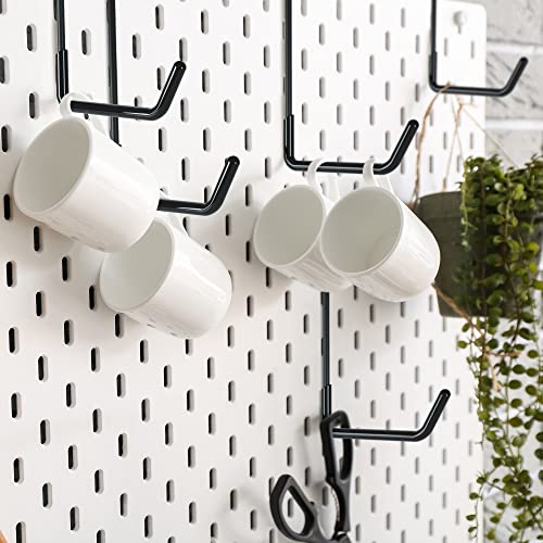 Peomev 4 Pack Garage Hooks Heavy Duty Large S Hooks For Hanging No Drill Utility Hooks For Ladder Bike Storage Rafter Hanger Garden Tool Organizer (4Pcs Black Garage Hook) #TOP1