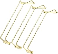 Vista 1 de Estante dorado para copas de vino de 12 pulgadas, soporte para copas de vino debajo del gabinete, soporte para copas de vino – Soporte para copas