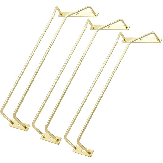 Gold Wine Glass Rack Set of 3