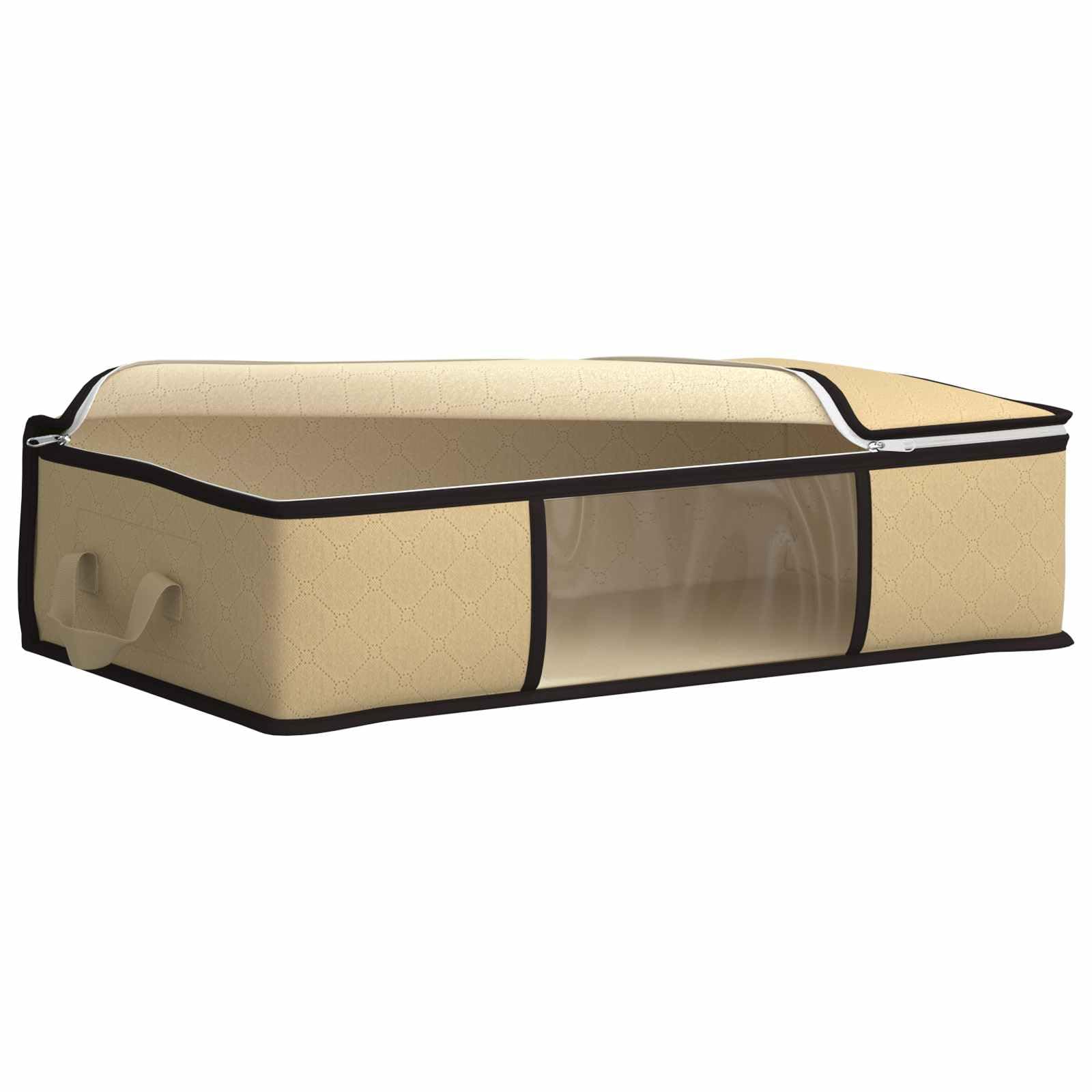 6 cajas de almacenamiento plegables con ventana transparente, 70 x 40 x 18