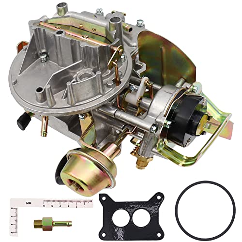 Condgreemee 2 Barrel Carburetor Carb 2100 2150 Carburetor Fits for Ford 289 302 351 Cu Jeep Engine F100 F250 F350 with Electric Choke Replace Motorcraft/Autolite 2100 2150