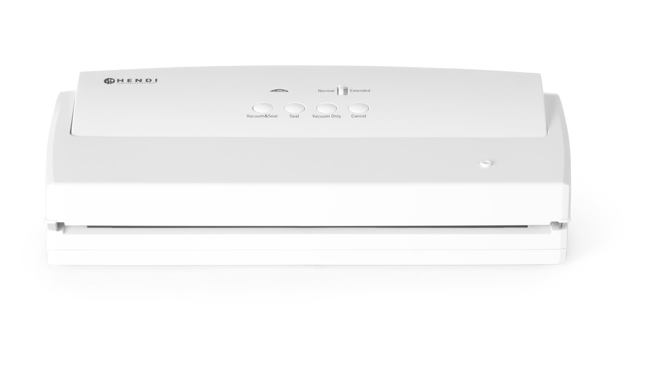 HENDI Macchina Sottovuoto a Aspirazione Esterna, Barra di Saldatura 310mm, Pompa a Vibrazione 5,5 l/min, Pannello di Controllo Digitale, 220V/100W, 390x160x(H)92mm, ABS, Bianco