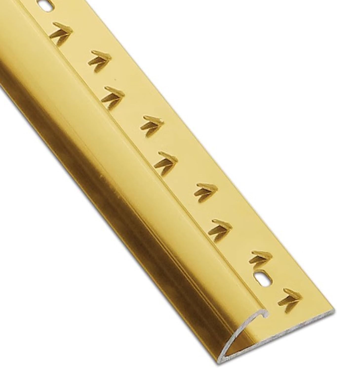 Metal Transition Strip for Carpet Gripper Edge Trim with Teeth & Screws, Home/Office Door Mat Edging Moulding Strip