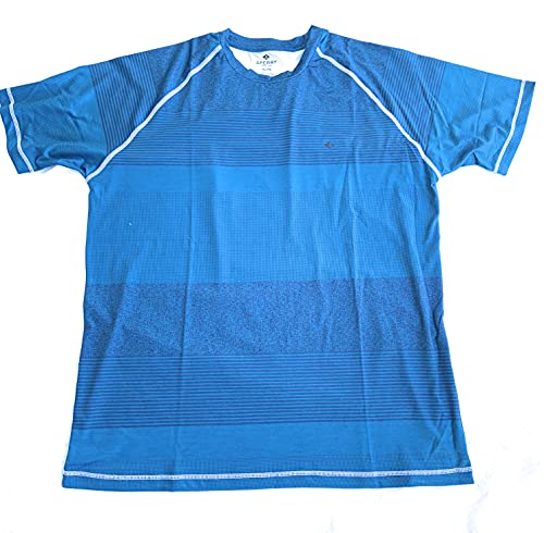 Sperry Men's Standard Short Sleeve Rashguard, Blue, Extra Large
