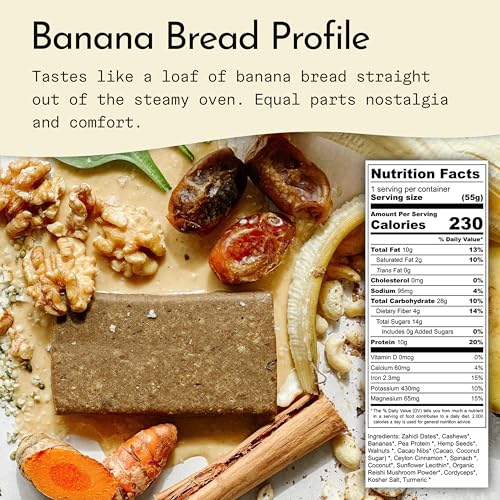 Barras de proteína vegetal veganas SEND, sabor Banana Bread, 8 barras miniatura 2