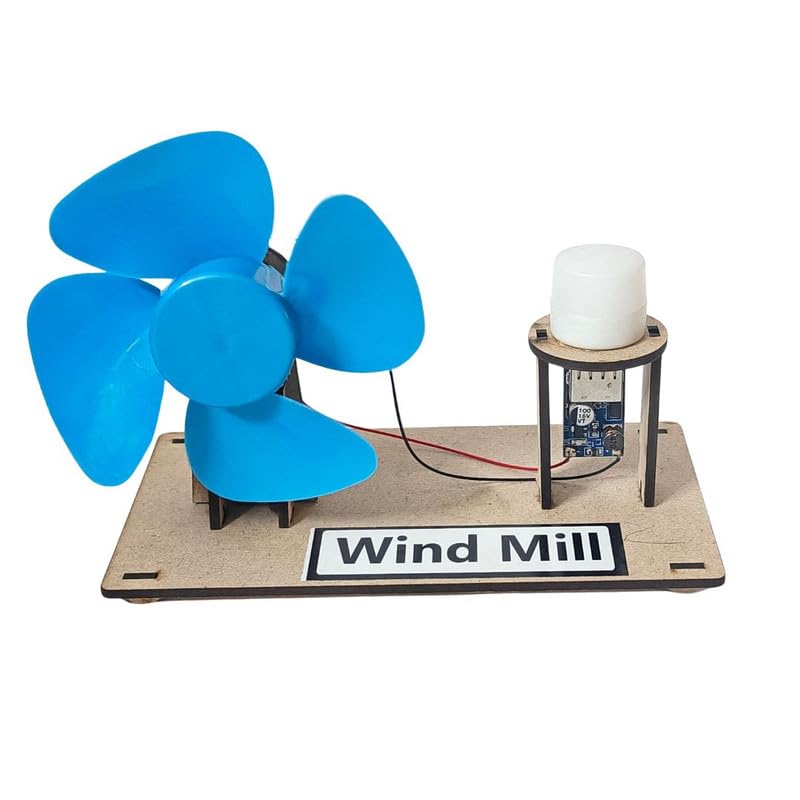 DIY Wind Mill Project Physics Readymade Science Experiment Working Model Toys Kit for School Kids