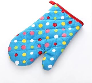 Oven Gloves Thickened Heat-Insulating Heat-Resistant Baking Gloves for Microwave, Oven, Grill, Roasting, Pot Handling, Blue