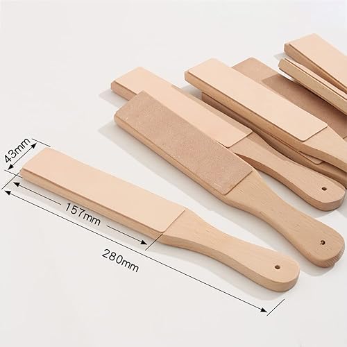 Miniatura 5 de UUYYEO Afilador de cuchillos de cuero pequeño con afilador de cuero para afilar de cuero, cuchillo de cuero, correa de pulido de cuero