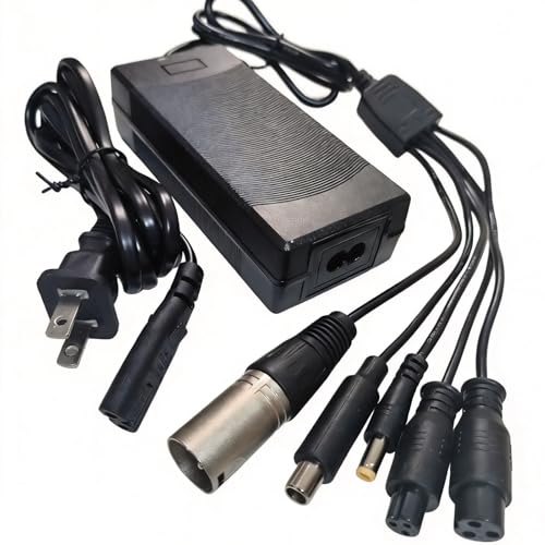 HERISKEER 24V (29.4V max) 2A Universal Electric Wheelchair Mobility Scoote-r Battery Charger (5 Plugs) for 7S 24V 25.2V 25.6V 25.9V Lithium Battery Replacement Charger 29.4 Volt Power Supply