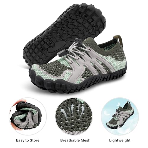 Image of Stelle Water Shoes for Kids Adjustable Laces | Quick Dry Barefoot Non-Slip Shoes with a Roomy Toe Box for Boys and Girls,Beach,Hiking,Toddler to Big Kid